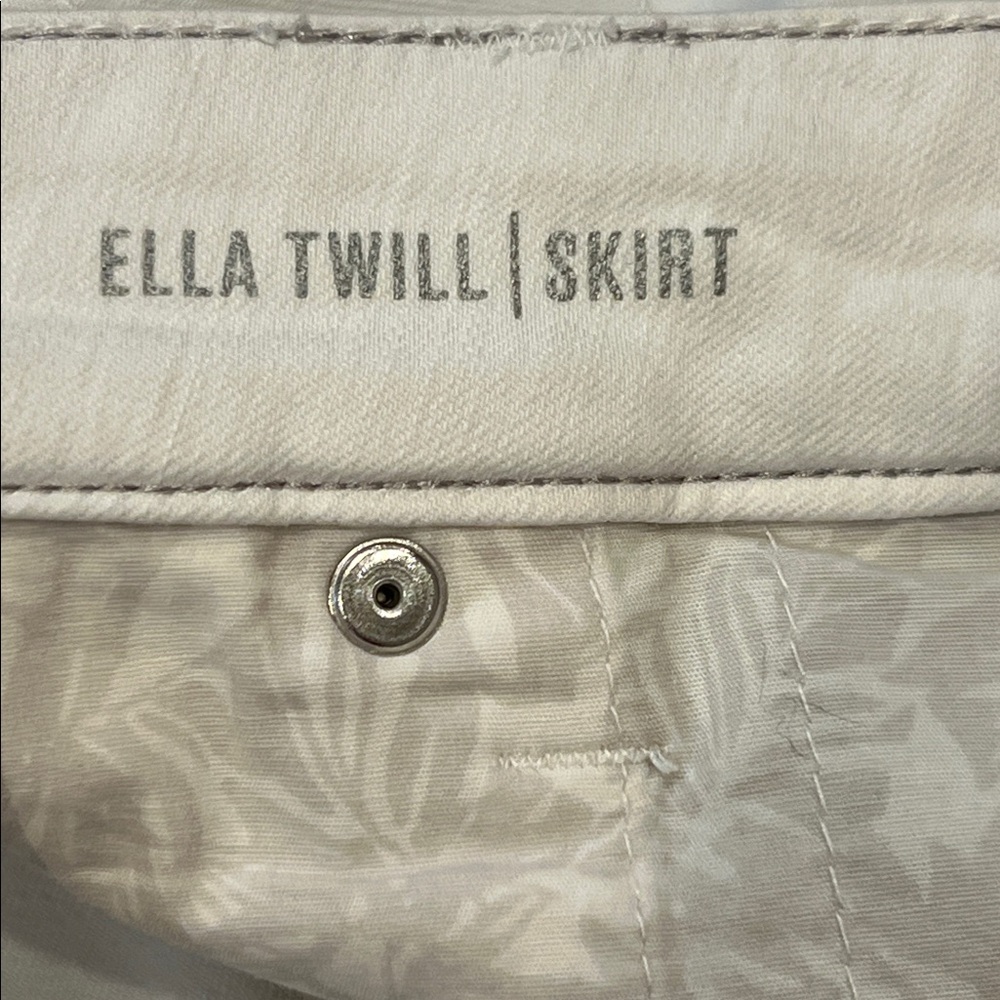 Tommy Bahama White Ella Twill Mini Jean/Denim Skirt Size 12 - Picture 7 of 16